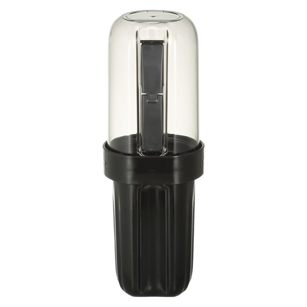 Plastic Lightweight Traveling Toothbrush Holders Case Black 2.99"x2.83"x8.27"